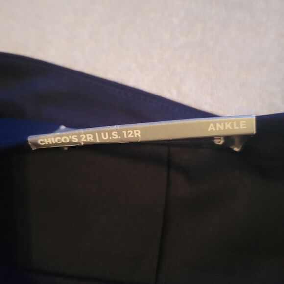 Chico's Black Ankle Flex Waist Band Trousers Pants Slacks Womens size 12R NWT - Picture 6 of 7